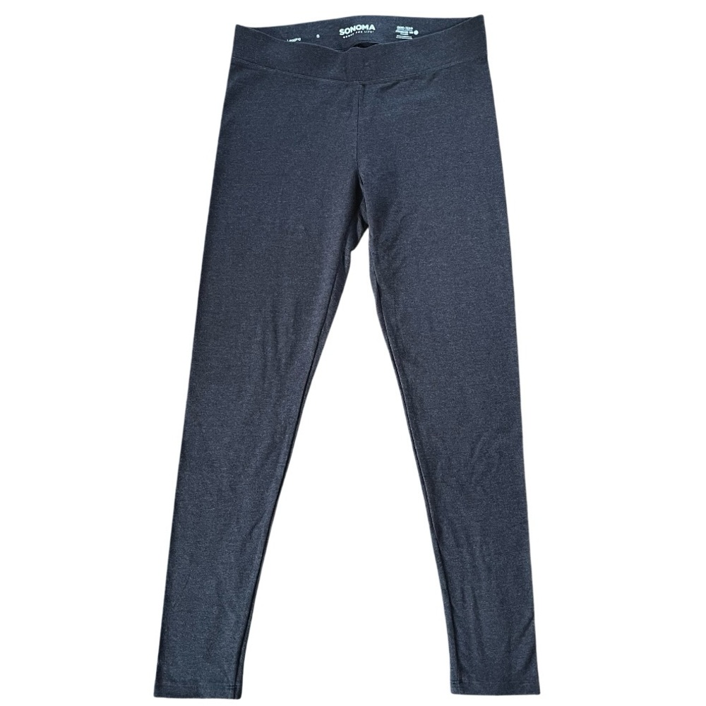 Sonoma Goods For Life Women S Leggings Charcoal Heather Gray Midrise
